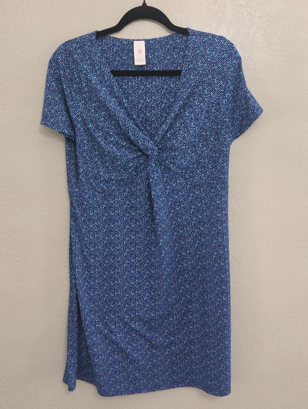 Soybu Navy Twist-Front V-Neck Dress(XL)